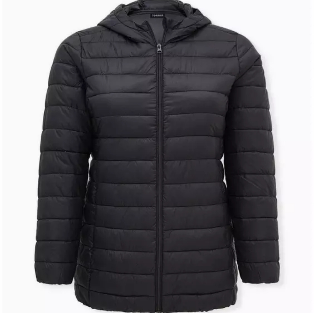 Black Torrid Packable Puffer Coat - image 2